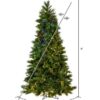 9′ Brighton Pine Christmas Tree, 1900 LED Color Changing Lights